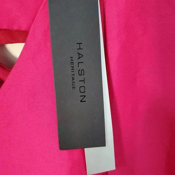 Halston Heritage Cerise Cutout Dress Size 6 - Picture 4 of 8